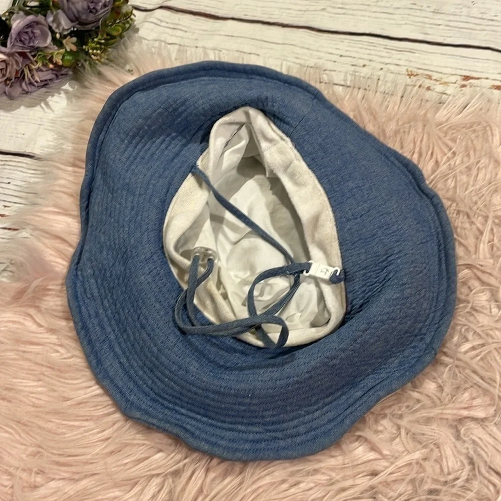 Coolibar Sand Castle Blue Kids UPF Hat